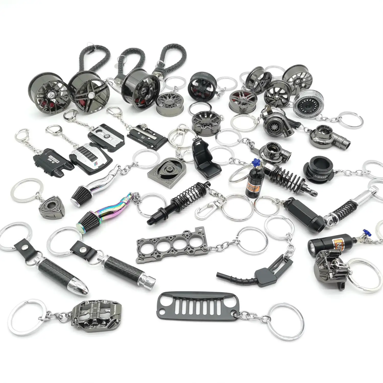 Black Car Parts, Full Range Of Wheel Hub, Turbine Cover, Gear Shift Head, Seat, Brake Disc, Keychain, Hanging Parts Available