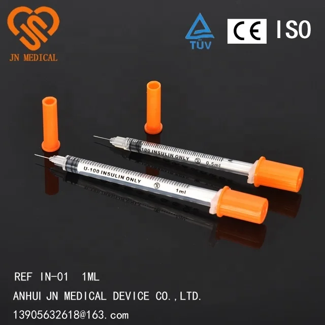 
Disposable Medical Color Coded Insulin Syringe (with Needle 1ml) with Ce Approval 