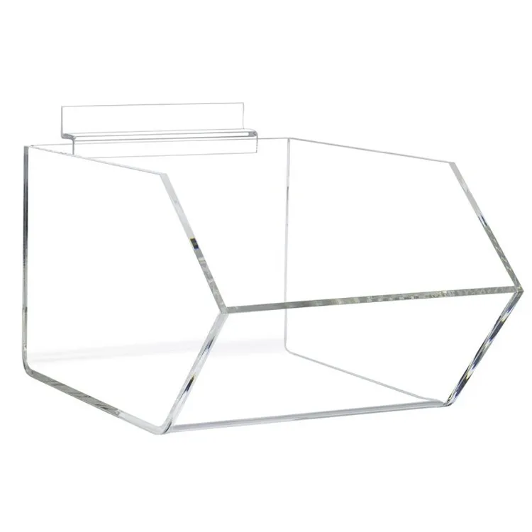 Acrylic Slatwall Tray acrylic display riser Slatwall Bins And Trays