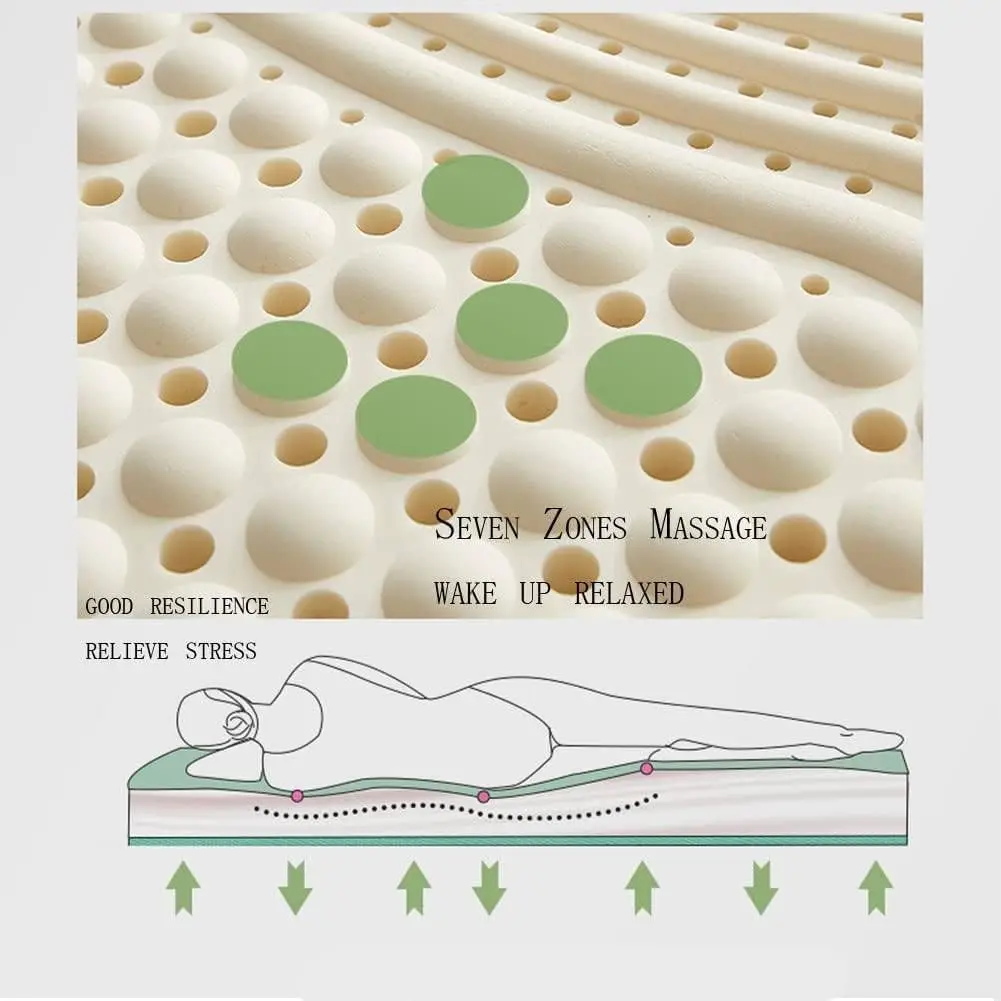 Luxe Ontwerp Natuurlijke Latex Gel Hoge Dichtheid Traagschuim Binnenvering Hybrid Medium-Firm thailand latex mattress