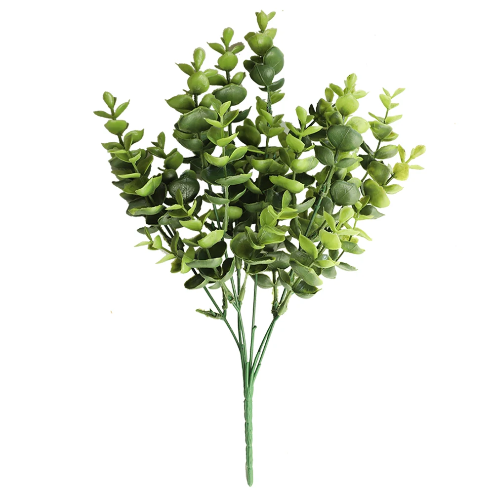 Hot selling artificial plants bouquet plastic artificial eucalyptus for living room decor