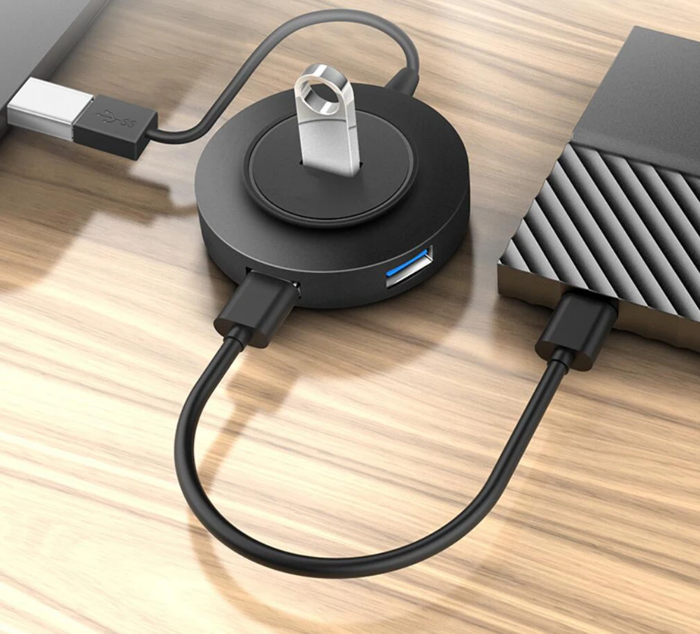 USB-концентратор с 4 портами USB 3 0 Тип c портативный хаб для передачи данных Круглый адаптер micro usb Для iMac Pro MacBook Air Mac Mini