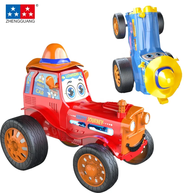 Игрушки Zhengguang новинка 2 4 г сумасшедший трюк машинка для прыжков Забавный электрический пульт дистанционного управления игрушечный автомобиль танцев с музыкальным светом