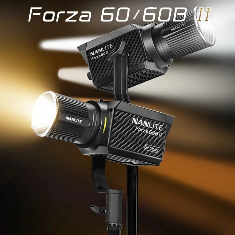 Nanlite Forza 60 II Daylight / 60B II Bi-Color LED Light FM Mount Bowens Adapter for Film Broadcast Video Production
