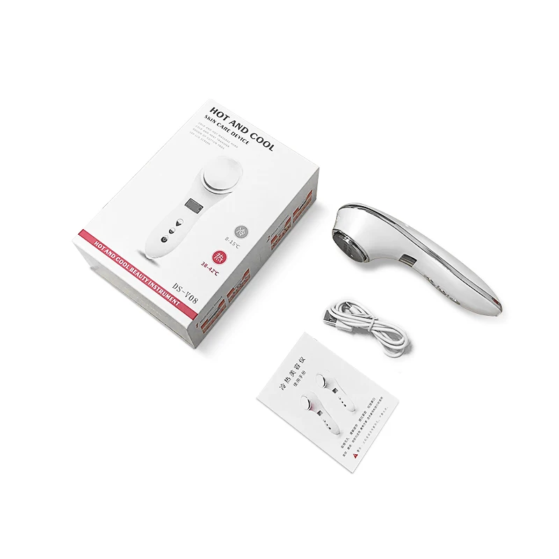 Face Lifting Vibration Red Blue LED Light Therapy Facial Skin Products Anti Aging Skin Rejuvenation Tightening Beauty Device