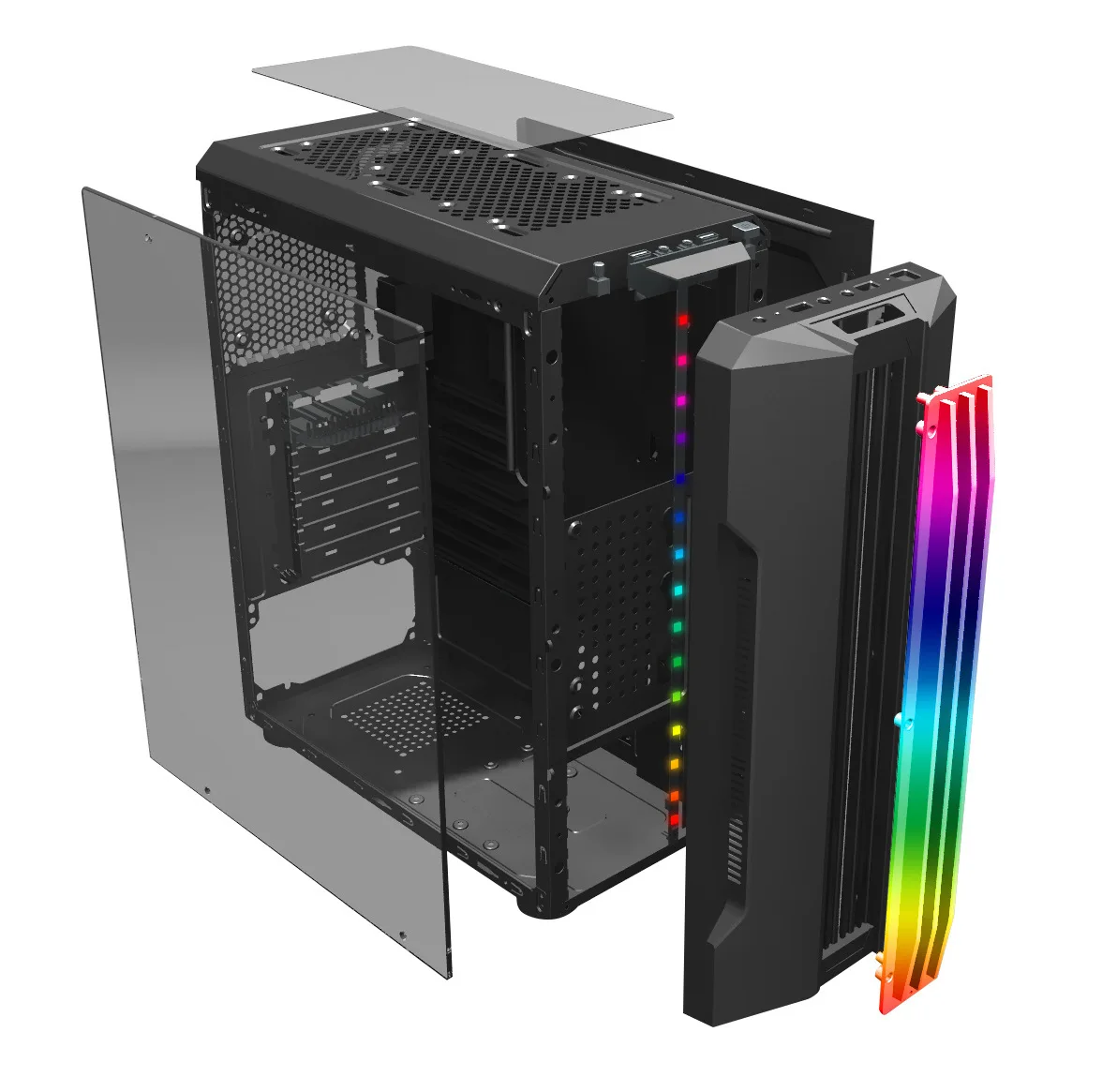 Профессиональный игровой ПК настольный компьютер RGB ATX компьютерный корпус
