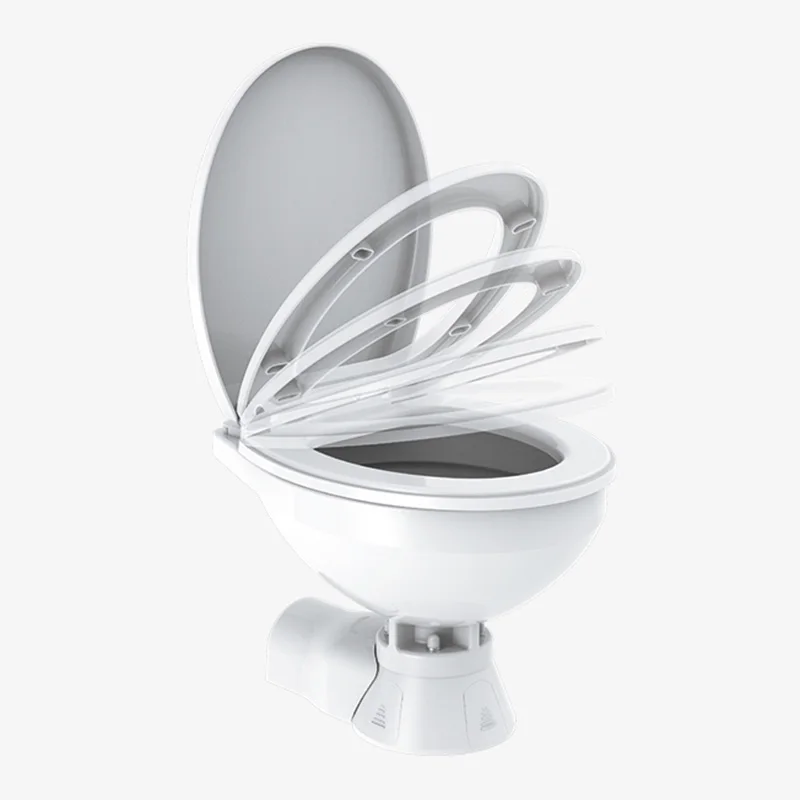 SEAFLO 12v 24v electric Automatic Soft Close Types Western Toilet Price Water Saving electric ceramic toilet supplier WC