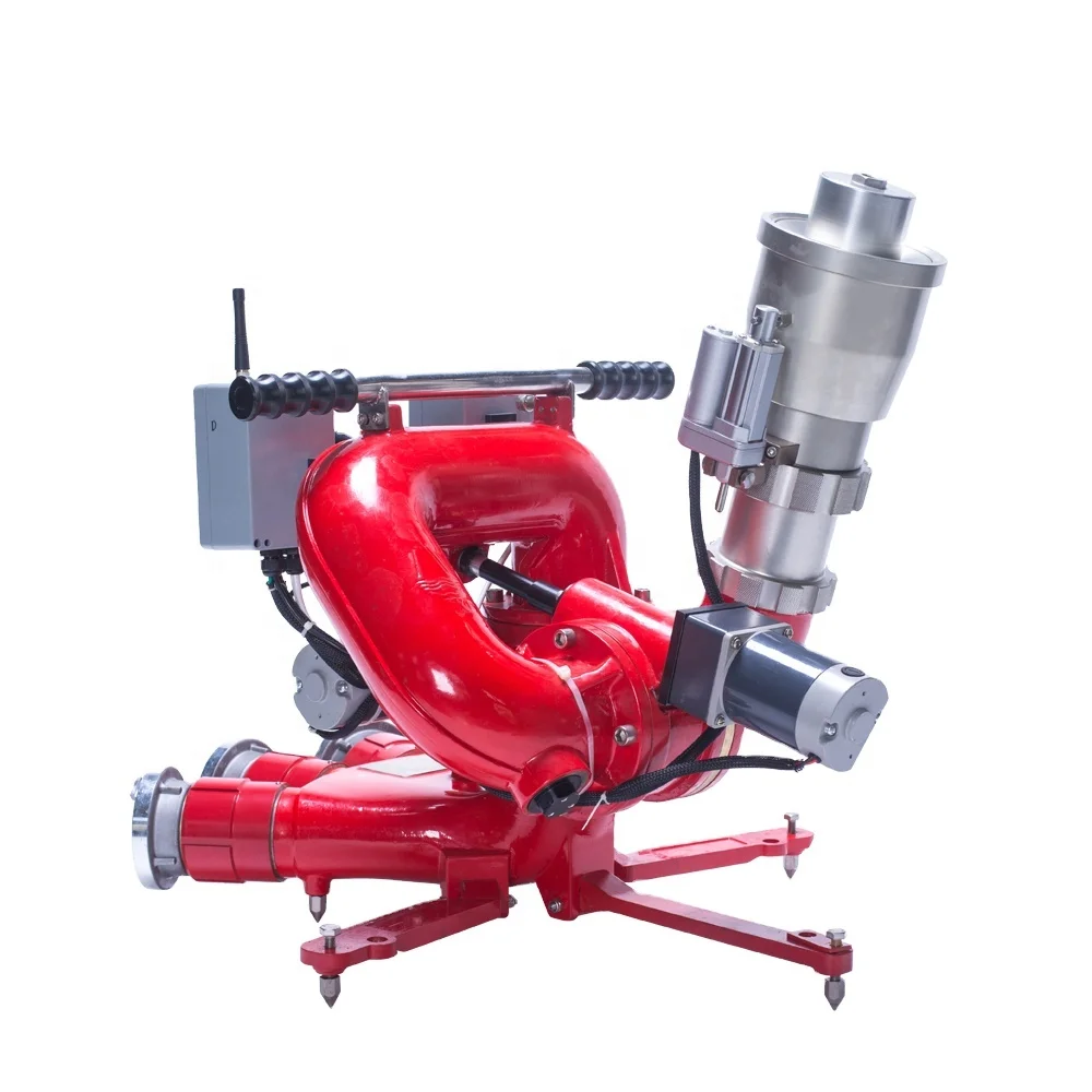 portable fire fighting water monitor with foldable tripod stand