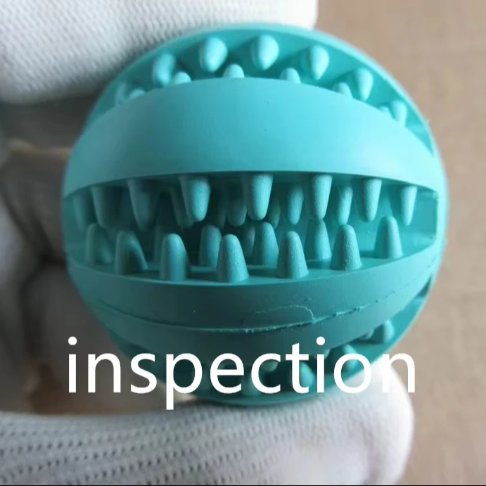 Dog chew ball inspection service