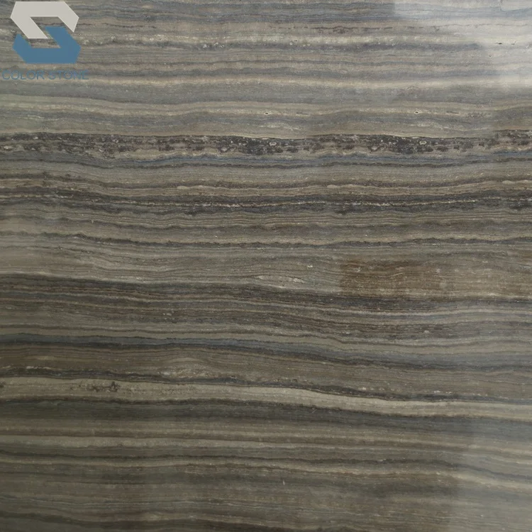 Antique Obama Wood Marble Natural Grey Veins Wave Marble Slabs