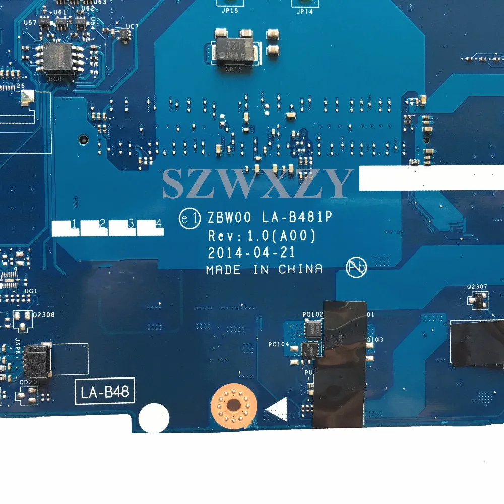 Для DELL 15R 3531 Материнская плата ноутбука ZBW00 LA-B481P CN-0Y3PXH 0Y3PXH N3530 процессор DDR3L
