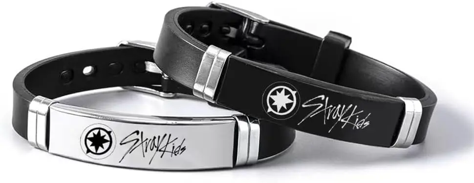 2 Pack Stray Kids Merch Charm Silicone Bracelet 2024 Fashion Jewelry Kpop Style Jewellery Korean Bracelet