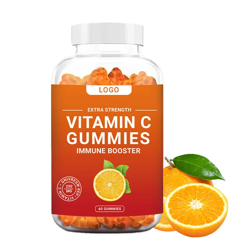 OEM gummy kids vitamins c pectin gummies food supplement collagen pour la peau et vitamin c en gummy for skin