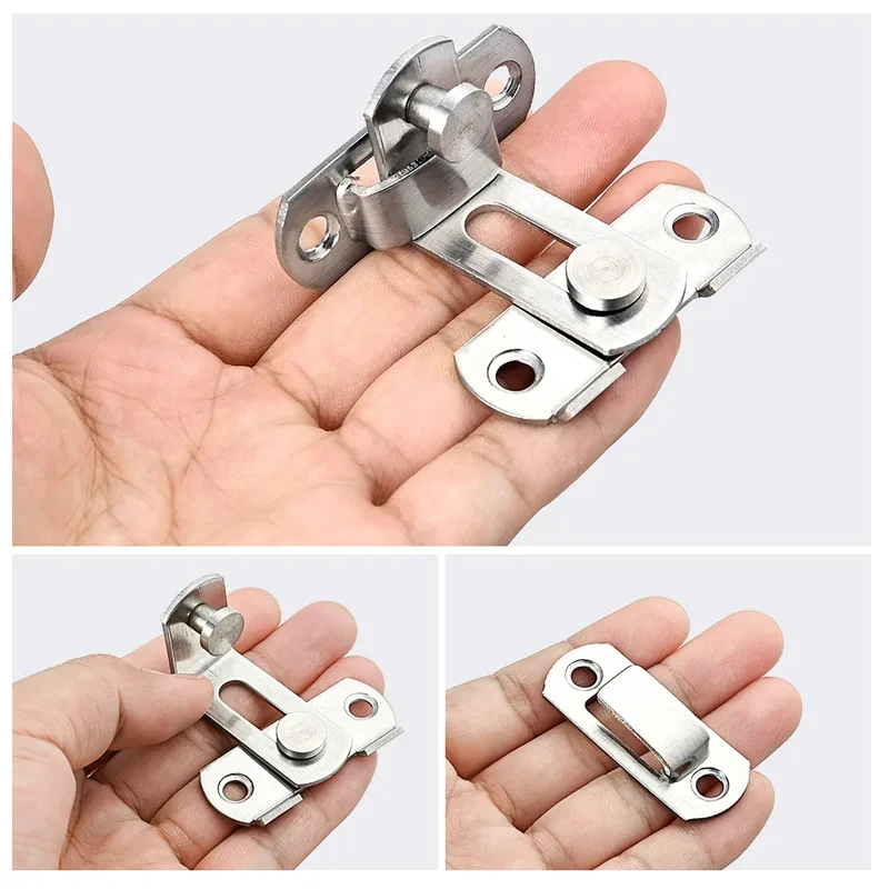 90 Degree Barn Bolt Sliding Stainless Steel Hook Door Lock Latch Window Cabinet Barrel Right Angle Sliding Gate Lock Bolts
