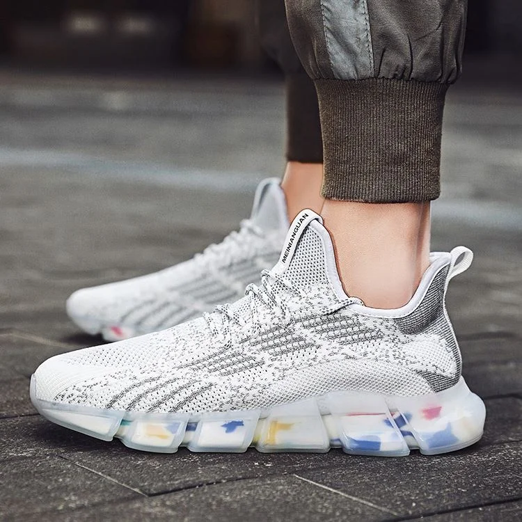 Qznike Men Fashion Sneakers Comfortable Sports Shoes.Mens Casual Yeezy Sneakers.Running Sneakers For Men