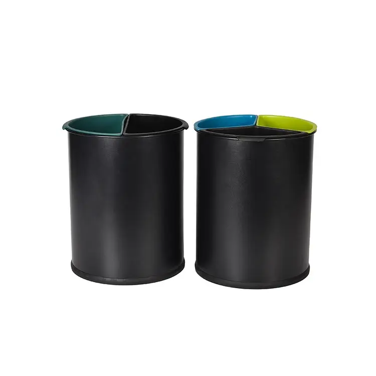 Durable indoor waste bin high quality Easton open top steel round luxury commercial trash waste bin