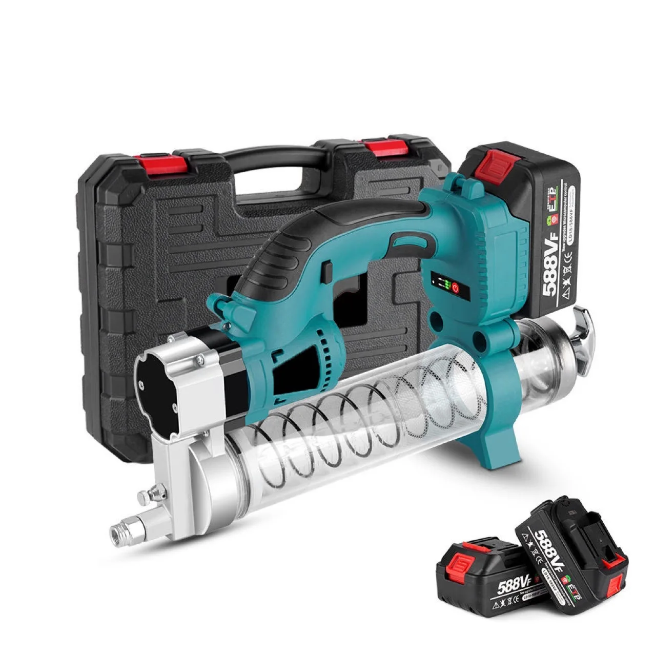 High Pressure Electric Grease Gun Oil Injector Fat Machine Hardware Car Maintenance Power Tools Set