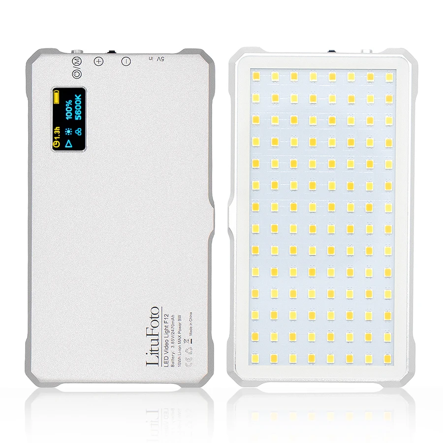 Portable LED On Camera video Light for phone photography Built in 2470 Battery 112 Bicolor Led Beads Dimmable 3200-5600KR
