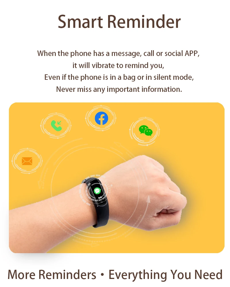 0.96 inch One Touch Smart Wearable Devices Mi Band 6 for Android ios Amazon series 6 7 Health Heart Rate Real Time Monitor