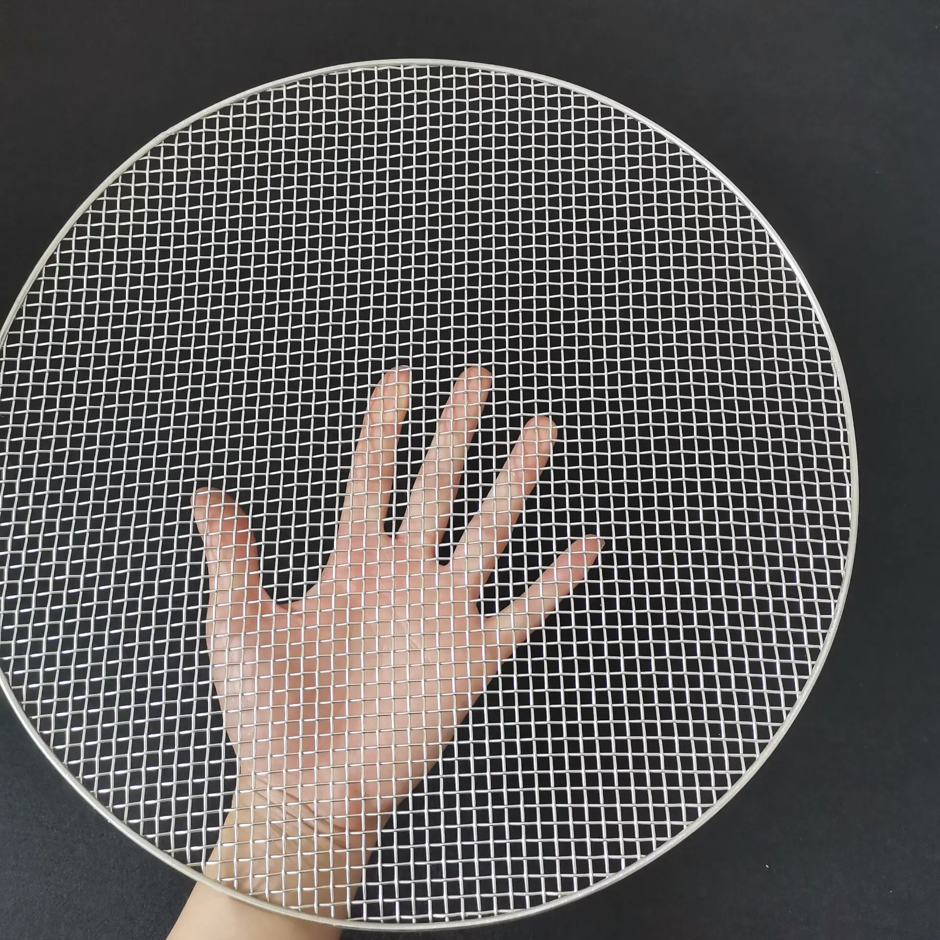 Stainless Steel Metal Round Grate BBQ Grill Mesh Stainless Steel Folding BBQ Grilling Basket