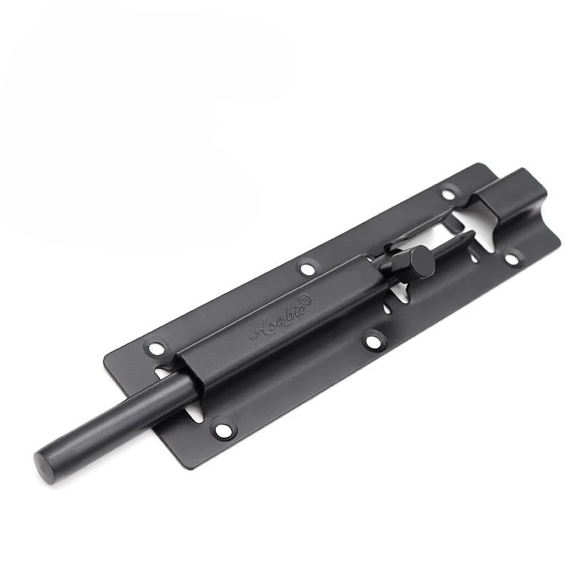 Black stainless steel minimalist safety door and window lock catch household wooden door old-fashioned door bolt