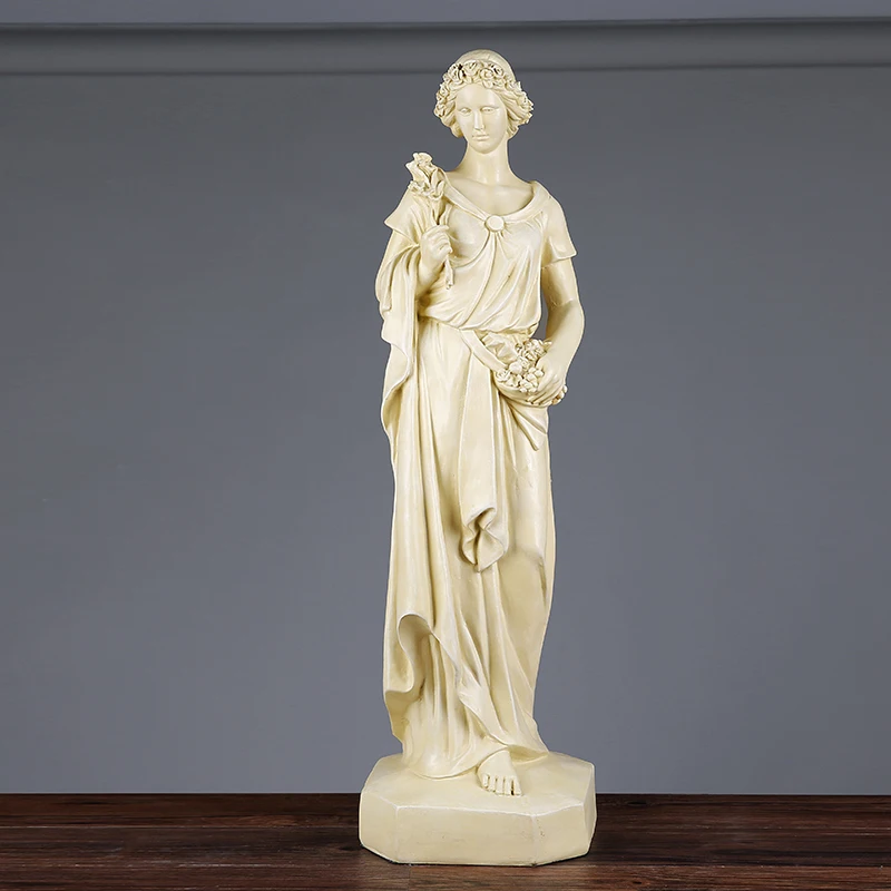 Indoor lady statue Classical sculpture Western Style home Angel Four Seasons Marble resin Statue Ornaments sculpture statue