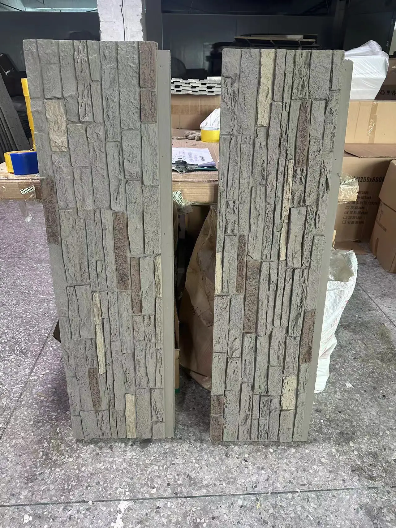 Commerce Fireproof Waterproof Anti-scratch Polyurethane Stone Cladding PU Decorative Wall Panel