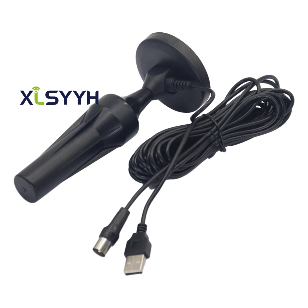 Wireless Uhf Vhf Active Dvb-t Signal Amplifier Portable Hdtv 45dbi Wireless Indoor Magnetic Mast Dtmb Tv Antenna