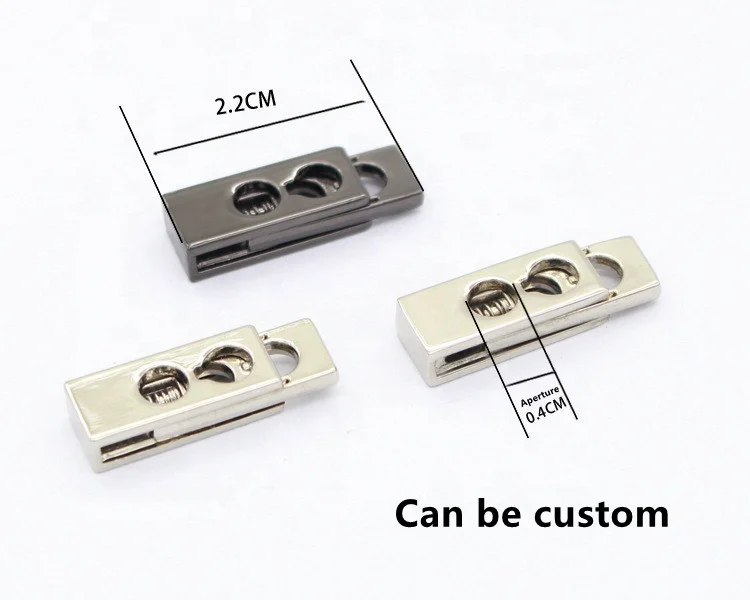 Custom  Black  Zinc Alloy Cord End Stopper For Shoes