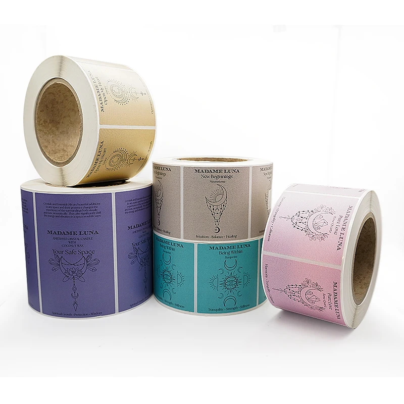 Personalised Custom Self Adhesive Roll Printing Candle Jar Labels Etiquetas Adhesivas Vinyl  Sticker For Us Market
