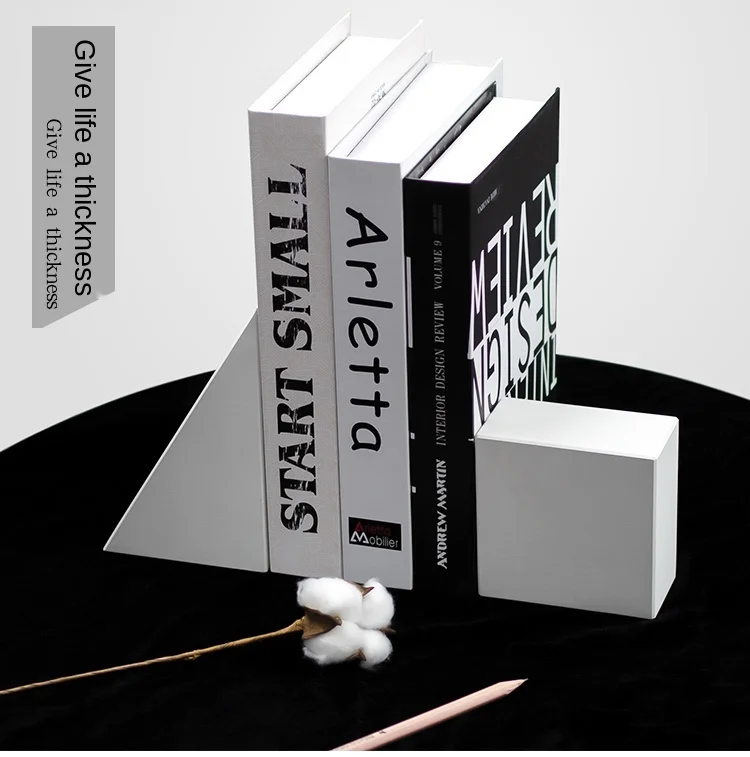 Welcome OEM/ODM customized size colour desk accessories real gray concrete cement bookend