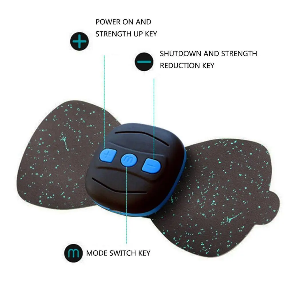 
New Mini Portable Charging Stimulator Pain Relief Massage Stickers Electric Neck Legs Waist Back Massagers 