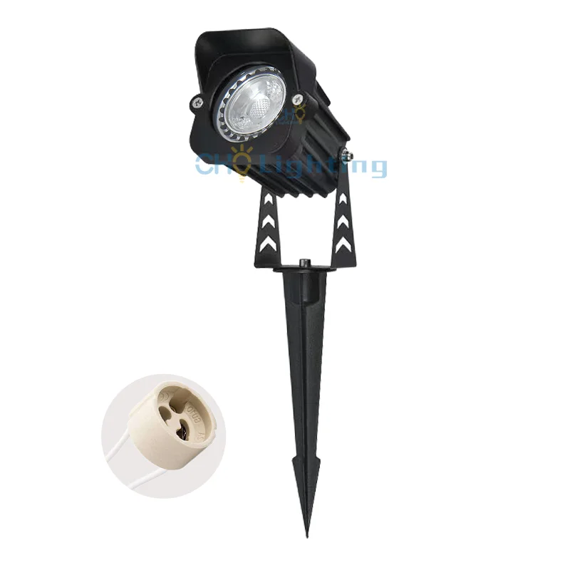 GU10 MR16 Garden Spike Light Outdoor LED Lawn Lamp 220v 12v Landscape Waterproof Pathway Spot Light for gu10 mr16 Bulb