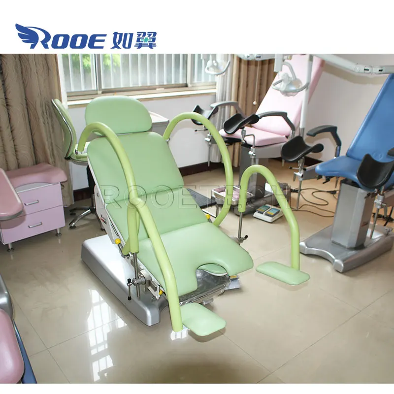 Gyno and Obstetrics Electric Gynecological Examination Chairs of Gynecology with Filth Basin and Arm Board Adjust