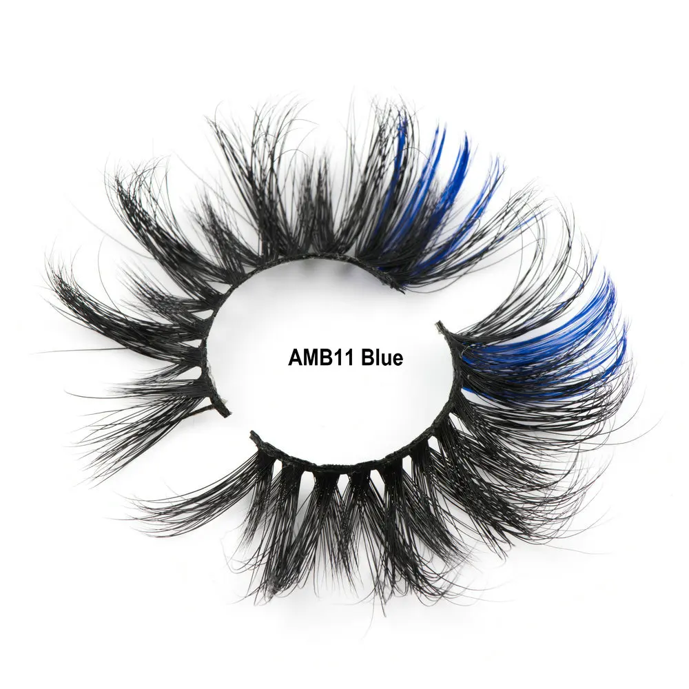 Красочные 25 мм ресницы 3D норковые этикетки Lashes3d цветные полоски с ресницами