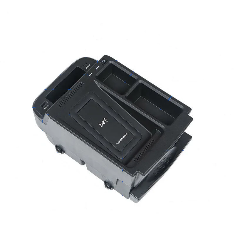 Qi Wireless Charging For Honda CRV CR-V 2017 2018-2022 Interior Accessories Car Armrest Storage Box With Wireless Charging Panel