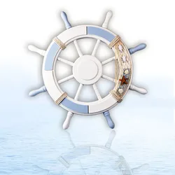 24.5-inch beach series Wall Decoration Wooden 2 color Nautical Ship Steering Wheel