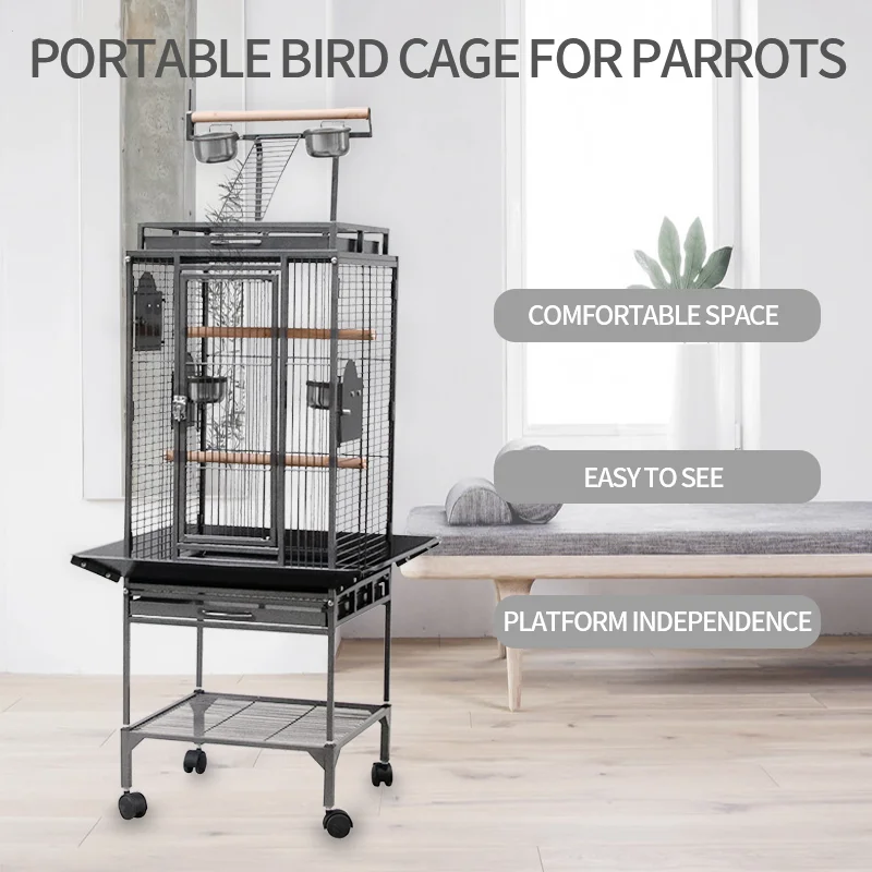 Large Pet Parrot Bird Cage breeding Steel Aviary Coop Cage