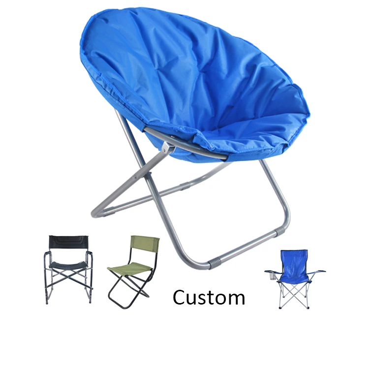 Portable Comfortable Camping Outdoor Foldable Round Adult Washable Moon Chair