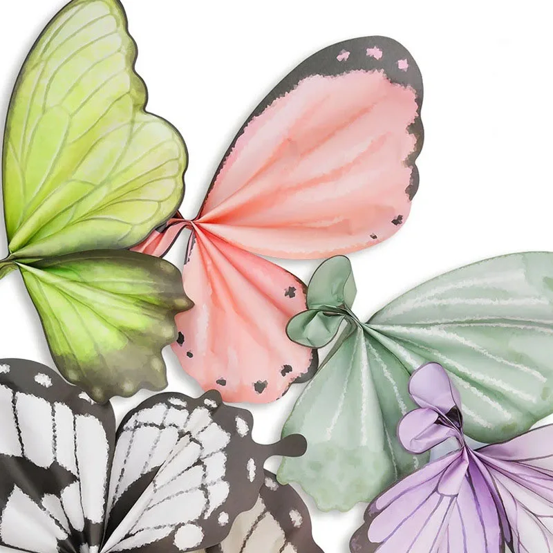 Wholesale Fashion 50*56cm Colorful Butterfly Wings Flower Wrapping Paper for Flower