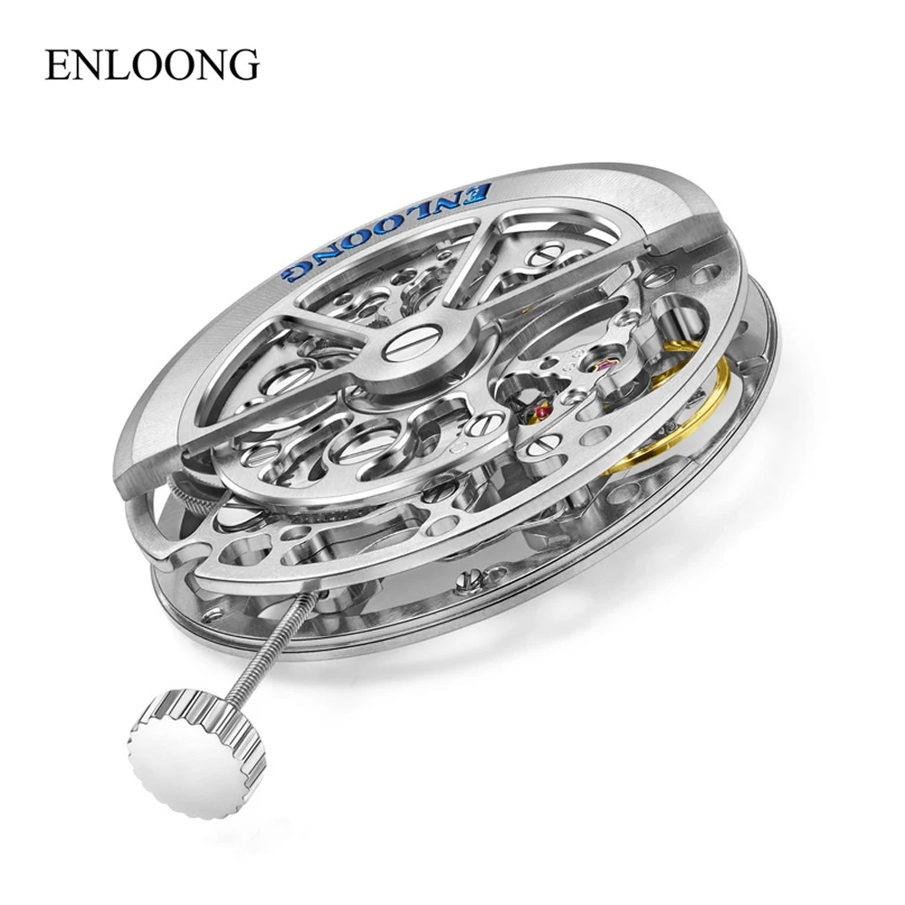 ENLOONG Skeleton Luxury Mechanical Movement OEM Custom Rotor 72 Hours Self Winding Automatic Watch Movement