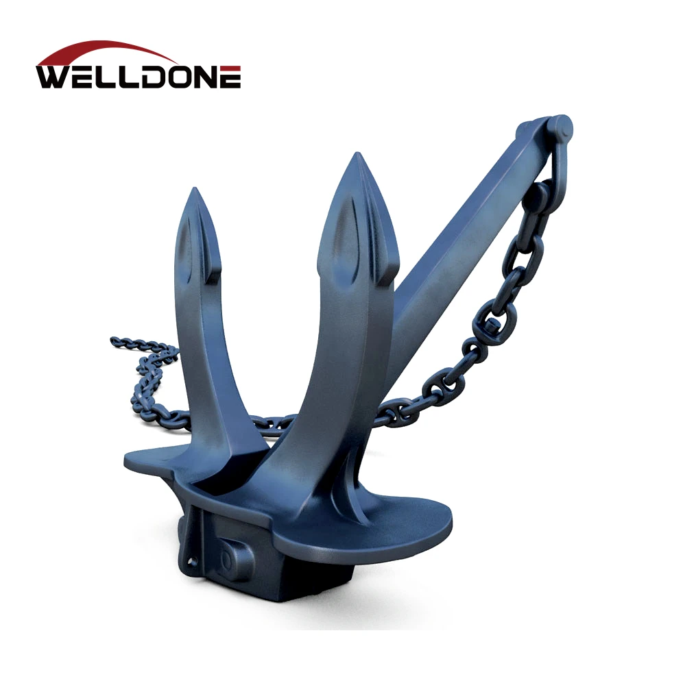 Offshore Marine Boat Heavy Duty Stockless Type A B C Hall Anchor with Certificate