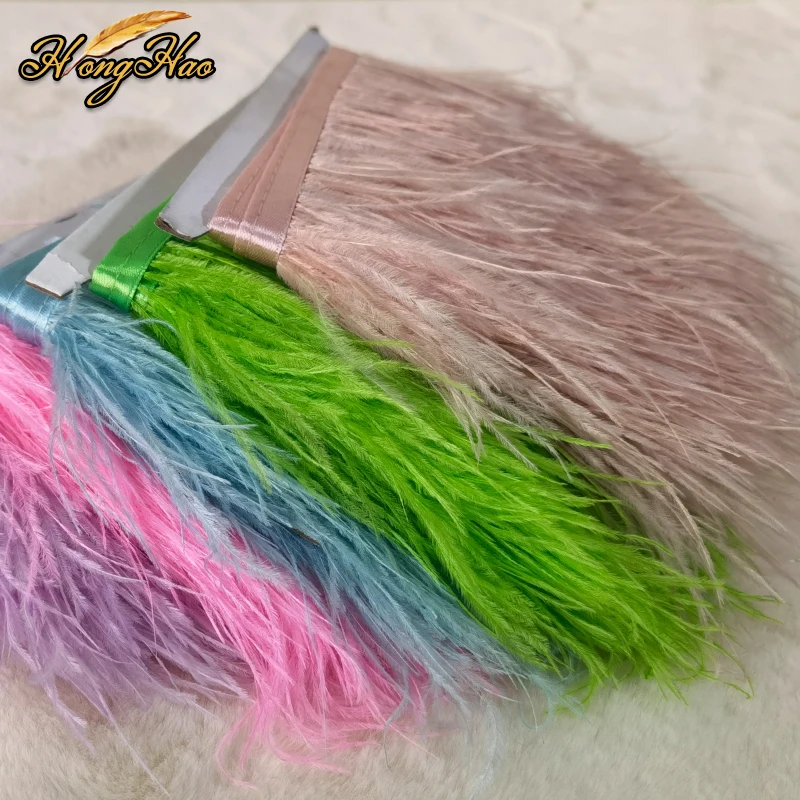 10 yards/bag white ostrich feathers trim fringe for dress decoration fabric