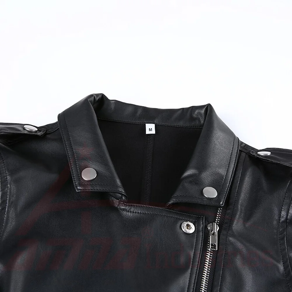 100% Real Leather Women Crop Jacket Bright Color Women Crop Jacket