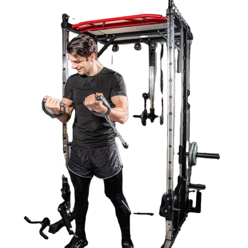 Popular household Smith mechanical steel frame gantry push frame fitness equipment comprehensive training device