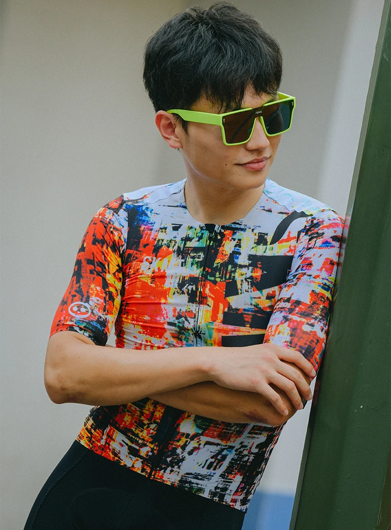 OEM Multi-pockets Road Bike Short Sleeve Jersey Custom Sublimation Printing Bicycle Jersey Colorful Design Cycling Jersey