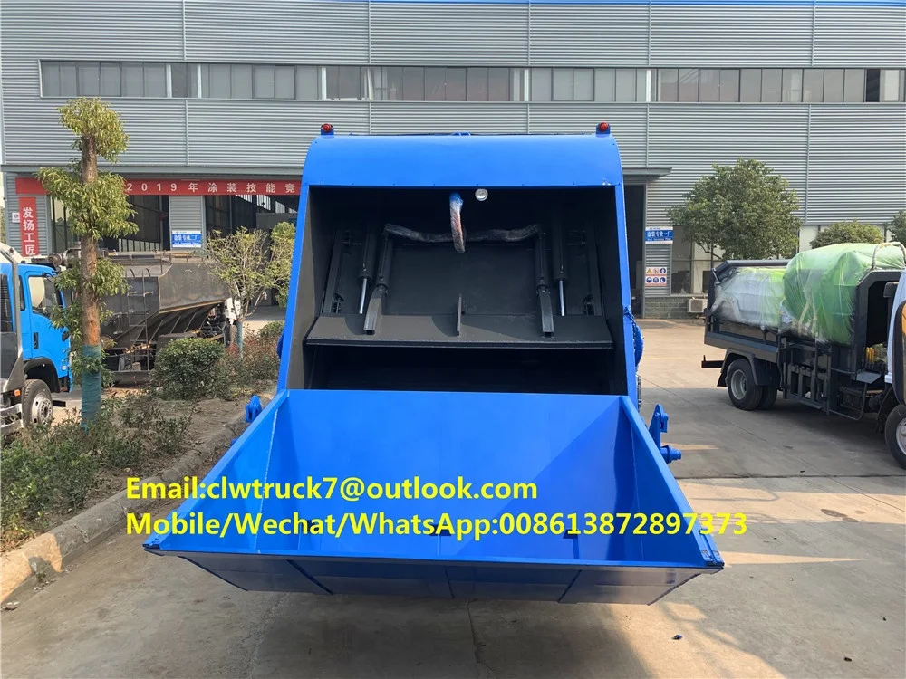 Right hand drive 10 tons Hydraulic Garbage Compactor Truck 6 Wheels trash compactor truck for sale