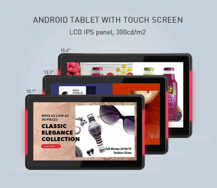 Android 5.1/8.1 system 13.3 inch wall mount nfc android tablet  pc RJ45 poe