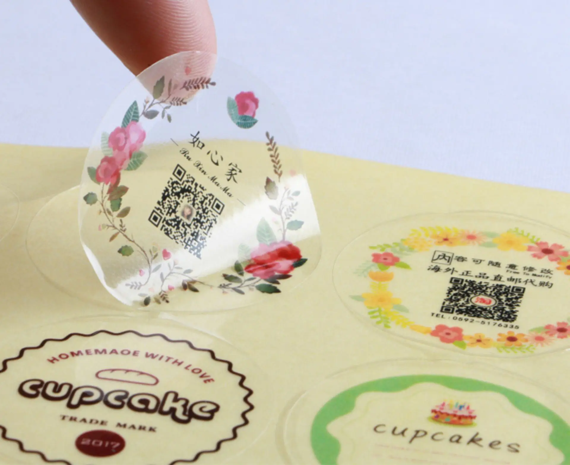 Custom Adhesive Roll Labels Non-tearable Synthetic Paper Stickers for Packaging