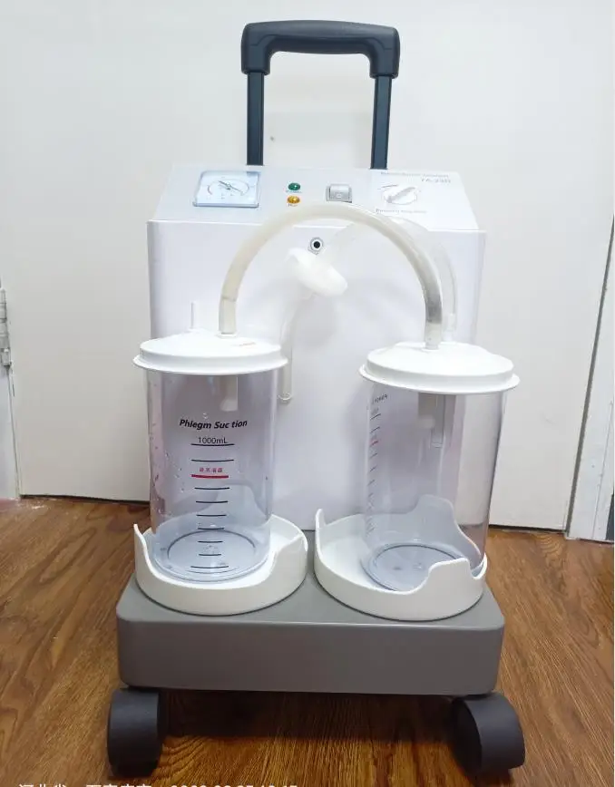 2022 factory supply medical sputum aspirator portable vacuum cleaner 32L/min with two jars